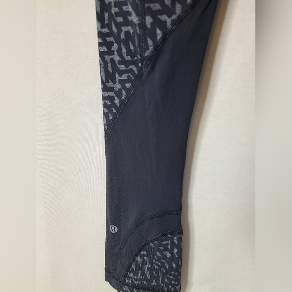 Lululemon Run: Inspire Crop II Block-It Pocket Heathered Net Pop black - Picture 9 of 12